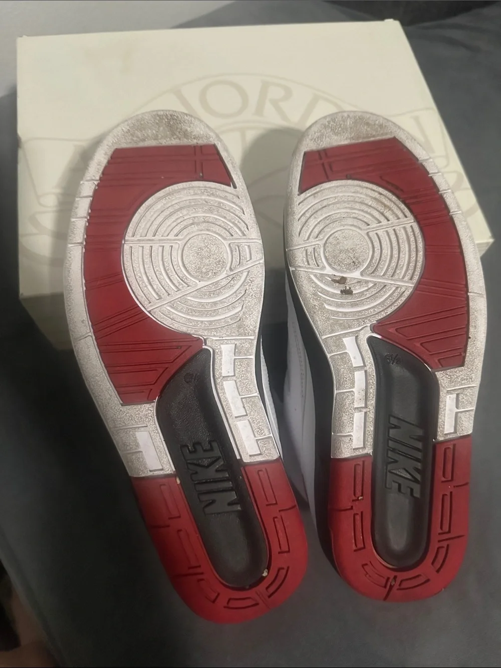 Air Jordan White/Black/Red Retro Sneakers